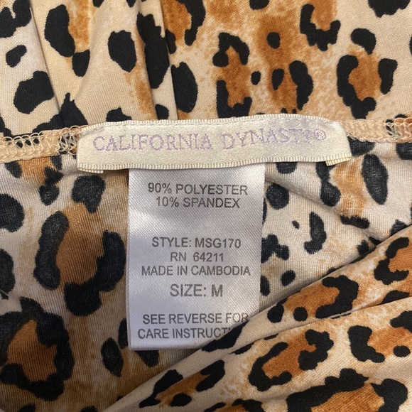 Vintage Y2K cheetah print twist from tank top size m - Picture 4 of 6